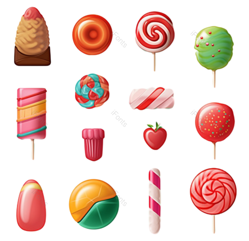 元素图片,儿童元素,甜品PNG,卡通甜品免抠素材